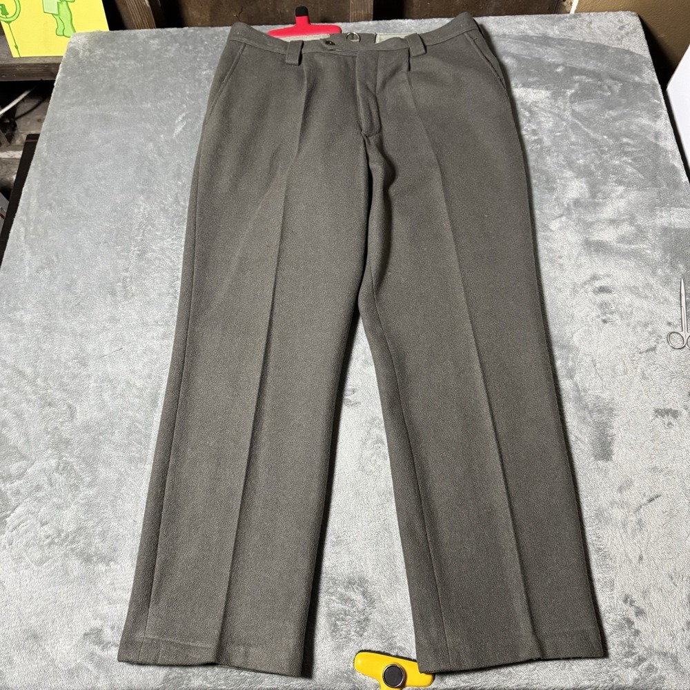 Vintage US Military OD Green M 48-1 Wool Field Pants‎ Size 34x28.5 Utility